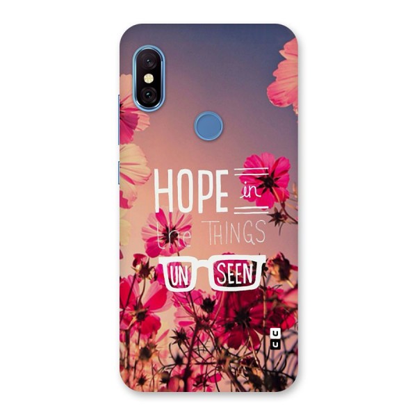 Unseen Hope Back Case for Redmi Note 6 Pro