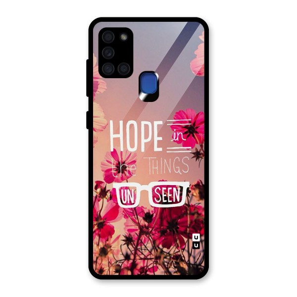 Unseen Hope Glass Back Case for Galaxy A21s