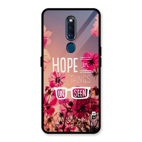 Unseen Hope Glass Back Case for Oppo F11 Pro