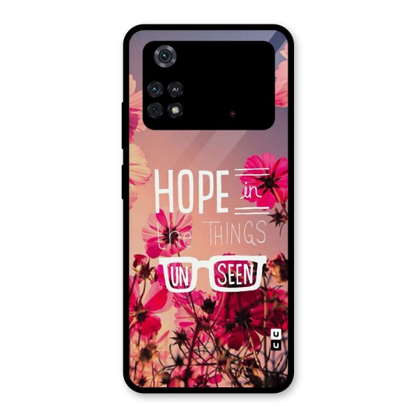 Unseen Hope Glass Back Case for Poco M4 Pro 4G