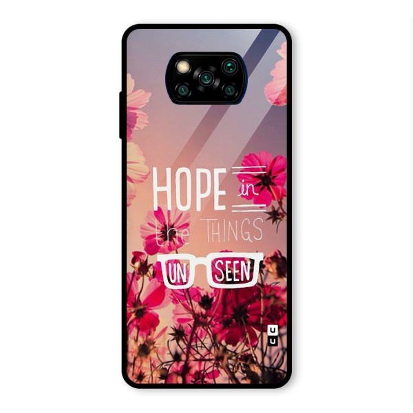 Unseen Hope Glass Back Case for Poco X3 Pro