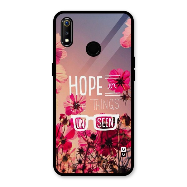 Unseen Hope Glass Back Case for Realme 3