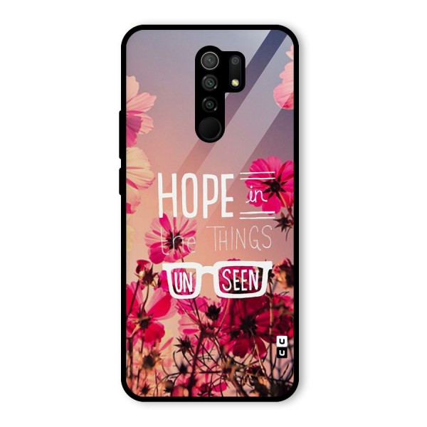 Unseen Hope Glass Back Case for Redmi 9 Prime