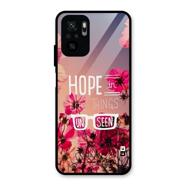 Unseen Hope Glass Back Case for Redmi Note 10