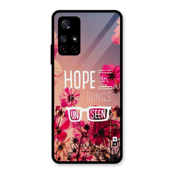 Unseen Hope Glass Back Case for Redmi Note 11T 5G