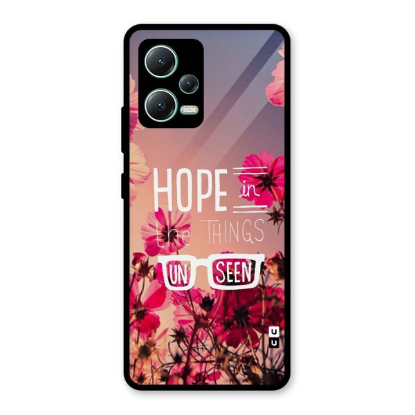 Unseen Hope Glass Back Case for Redmi Note 12 5G