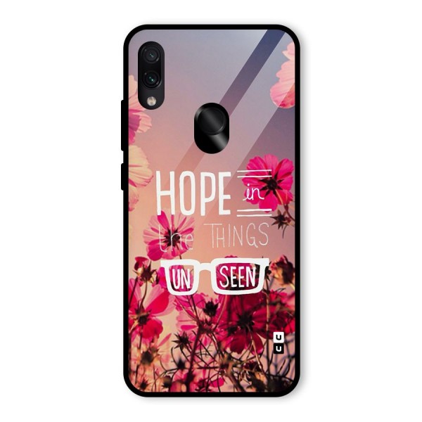 Unseen Hope Glass Back Case for Redmi Note 7