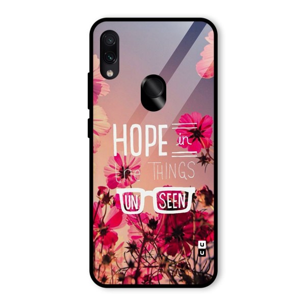 Unseen Hope Glass Back Case for Redmi Note 7S