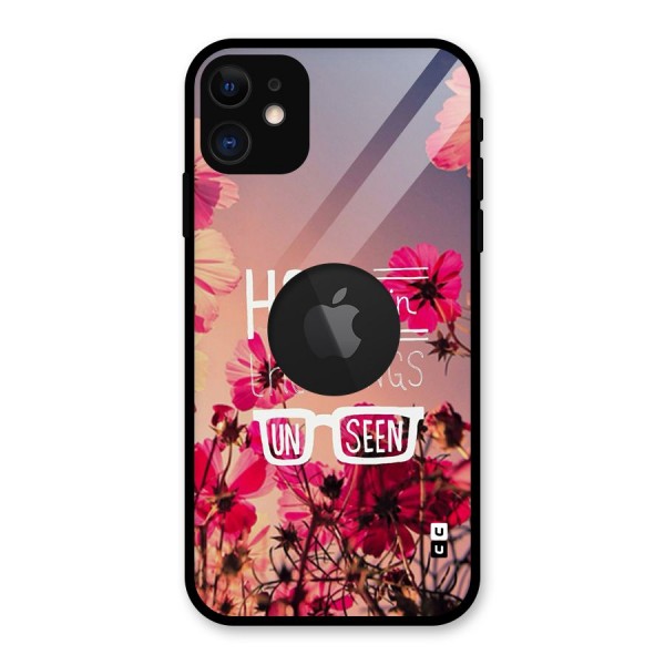 Unseen Hope Glass Back Case for iPhone 11 Logo Cut