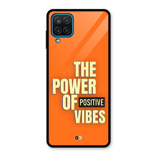 Upbeat Vibes Glass Back Case for Galaxy A12