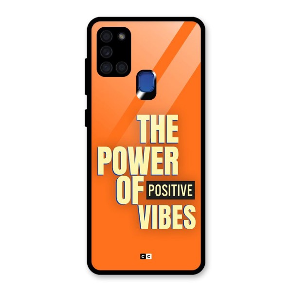 Upbeat Vibes Glass Back Case for Galaxy A21s