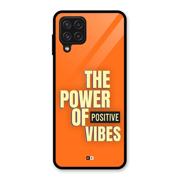 Upbeat Vibes Glass Back Case for Galaxy A22 4G