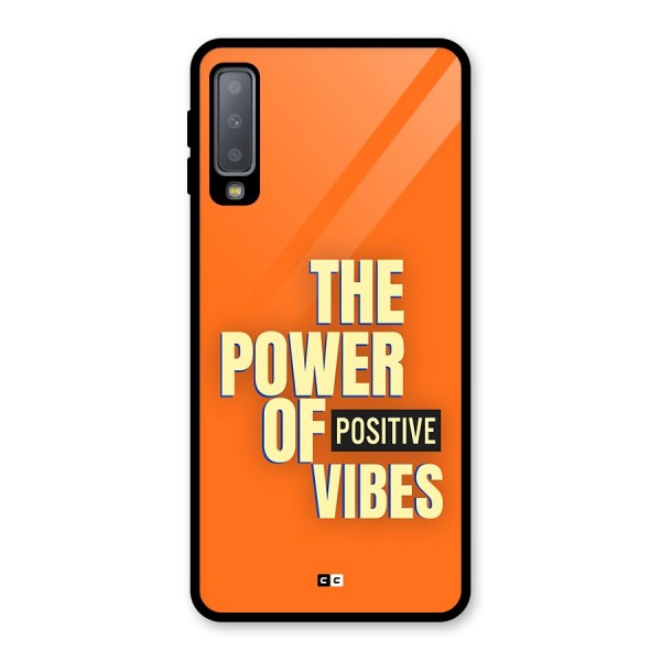 Upbeat Vibes Glass Back Case for Galaxy A7 (2018)