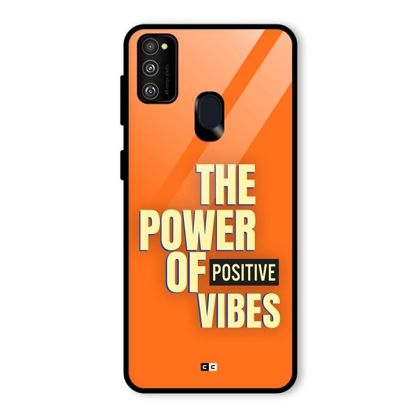 Upbeat Vibes Glass Back Case for Galaxy M21