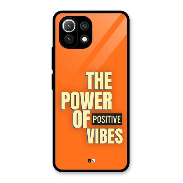 Upbeat Vibes Glass Back Case for Mi 11 Lite