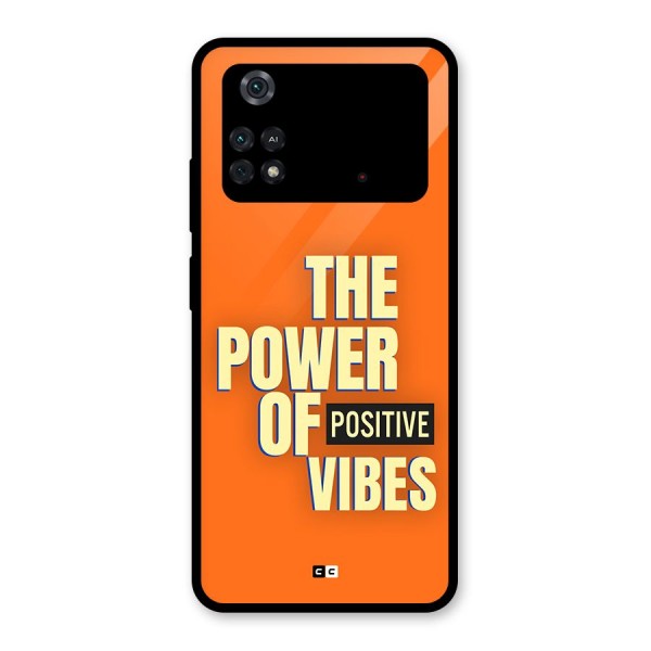 Upbeat Vibes Glass Back Case for Poco M4 Pro 4G