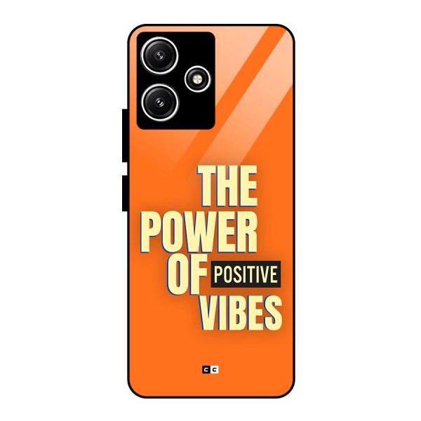 Upbeat Vibes Glass Back Case for Poco M6 Pro