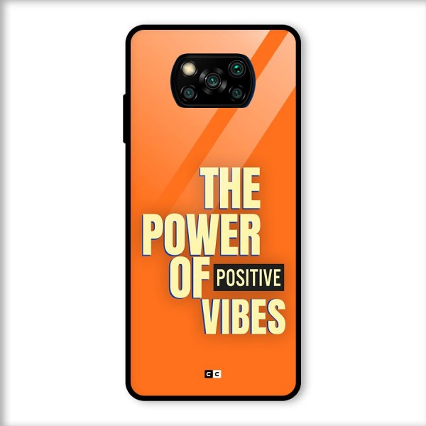 Upbeat Vibes Glass Back Case for Poco X3