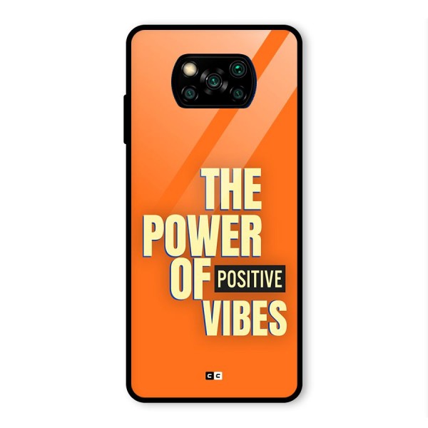 Upbeat Vibes Glass Back Case for Poco X3 Pro