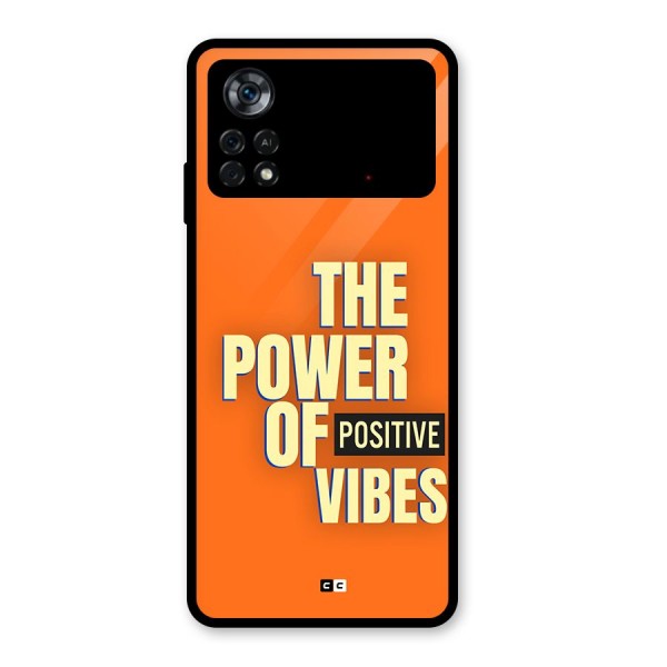 Upbeat Vibes Glass Back Case for Poco X4 Pro 5G