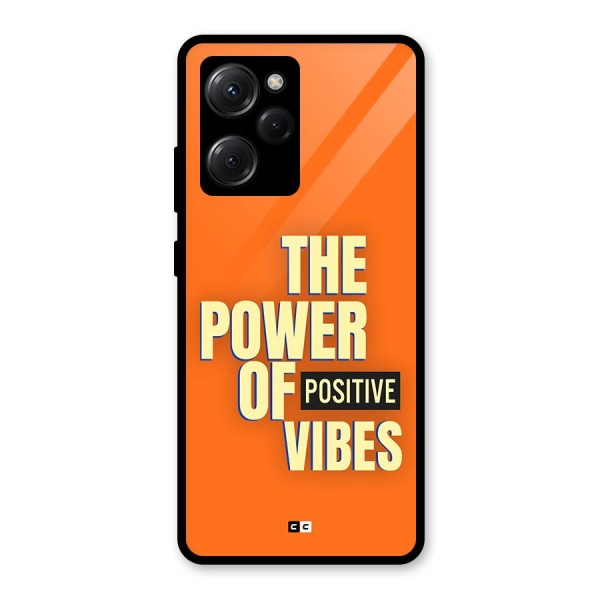 Upbeat Vibes Glass Back Case for Poco X5 Pro