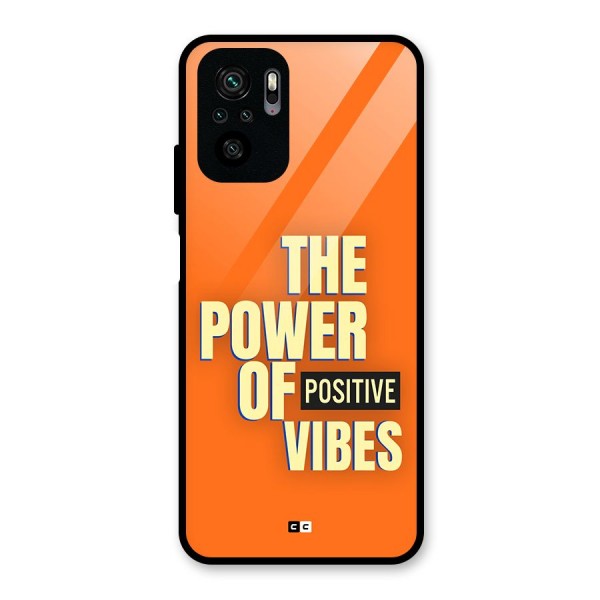 Upbeat Vibes Glass Back Case for Redmi Note 10