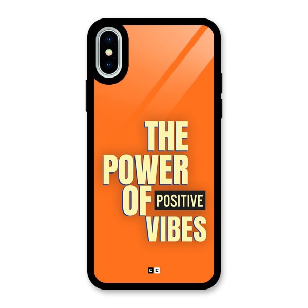 Upbeat Vibes Glass Back Case for iPhone X