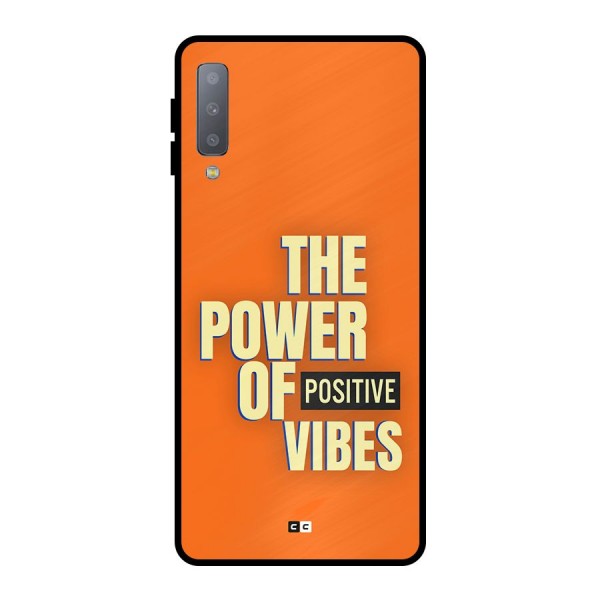 Upbeat Vibes Metal Back Case for Galaxy A7 (2018)