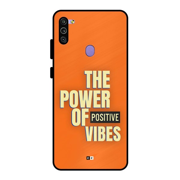 Upbeat Vibes Metal Back Case for Galaxy M11