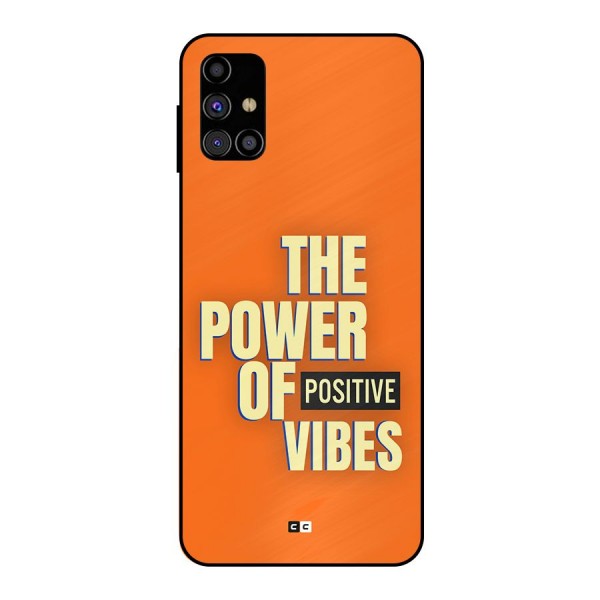 Upbeat Vibes Metal Back Case for Galaxy M31s