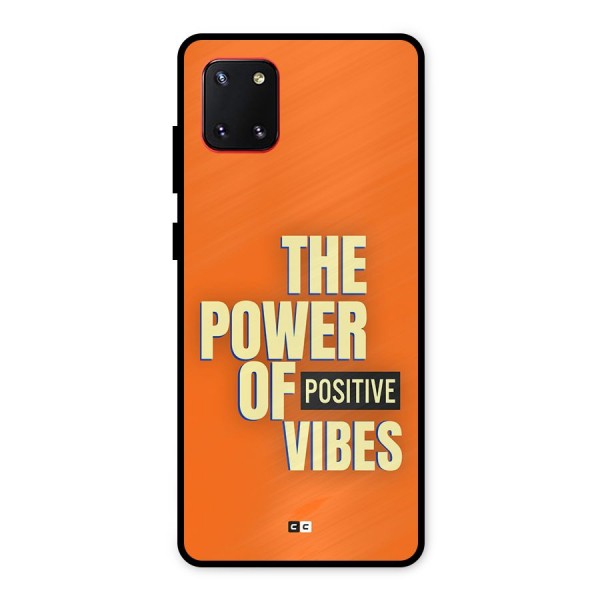 Upbeat Vibes Metal Back Case for Galaxy Note 10 Lite