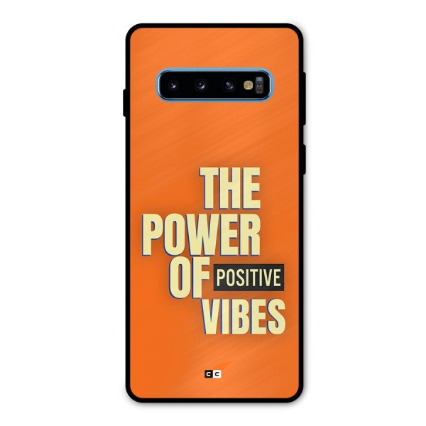 Upbeat Vibes Metal Back Case for Galaxy S10