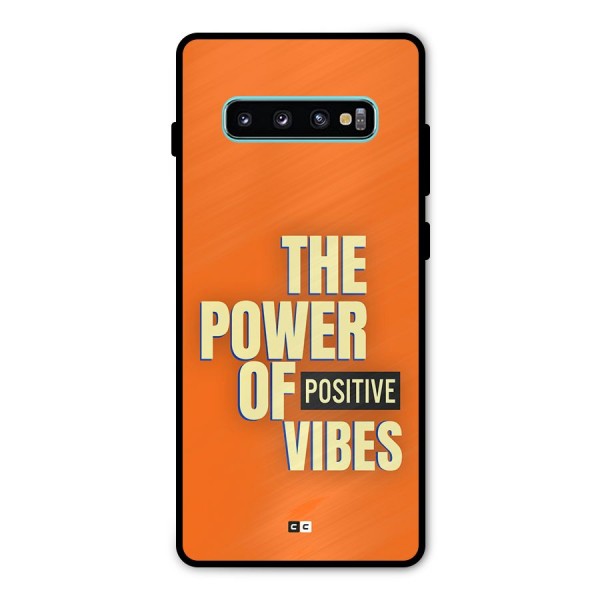 Upbeat Vibes Metal Back Case for Galaxy S10 Plus