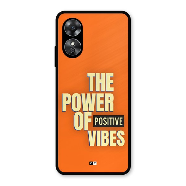 Upbeat Vibes Metal Back Case for Oppo A17