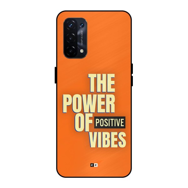 Upbeat Vibes Metal Back Case for Oppo A74 5G