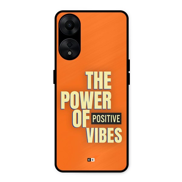 Upbeat Vibes Metal Back Case for Oppo A78 5G