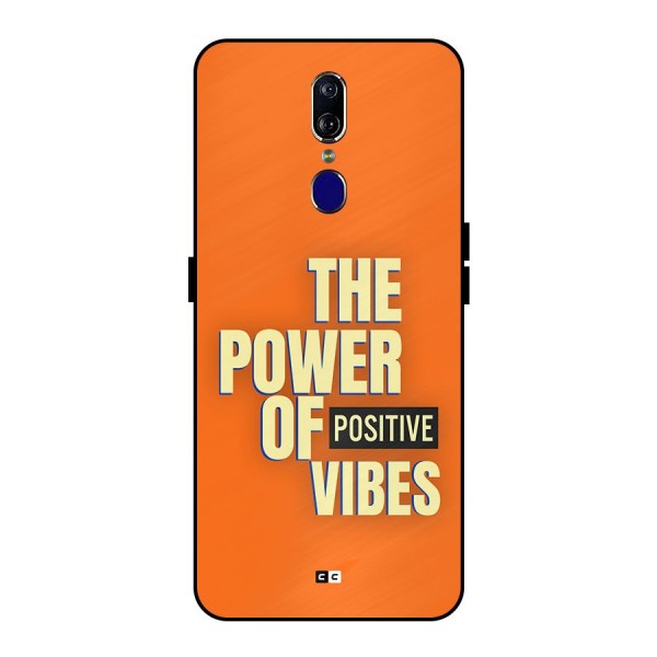 Upbeat Vibes Metal Back Case for Oppo F11