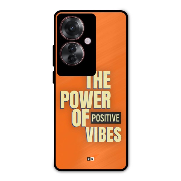 Upbeat Vibes Metal Back Case for Oppo F25 Pro