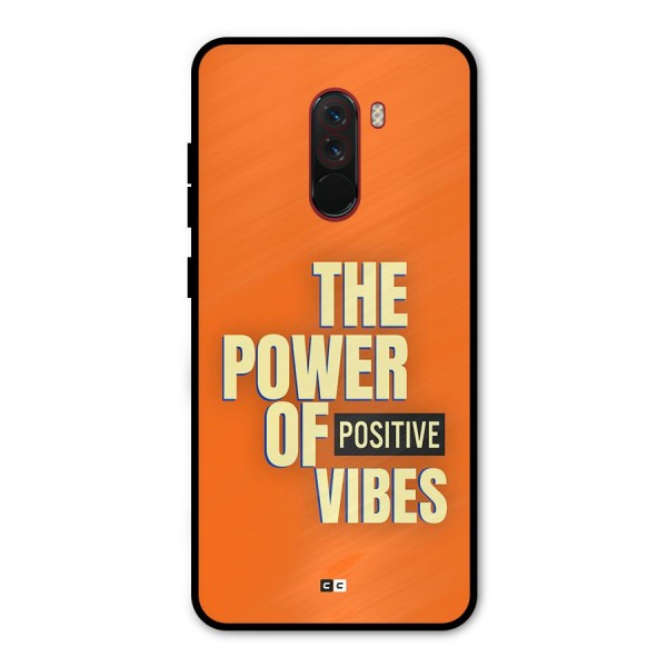 Upbeat Vibes Metal Back Case for Poco F1