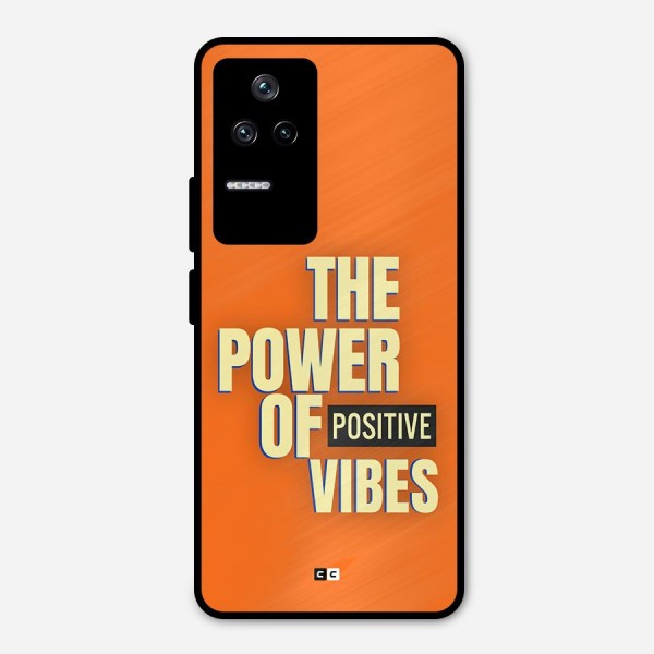 Upbeat Vibes Metal Back Case for Poco F4 5G