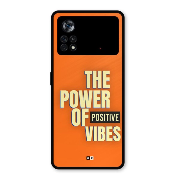 Upbeat Vibes Metal Back Case for Poco X4 Pro 5G