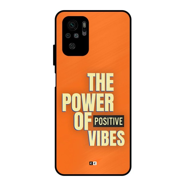 Upbeat Vibes Metal Back Case for Redmi Note 10