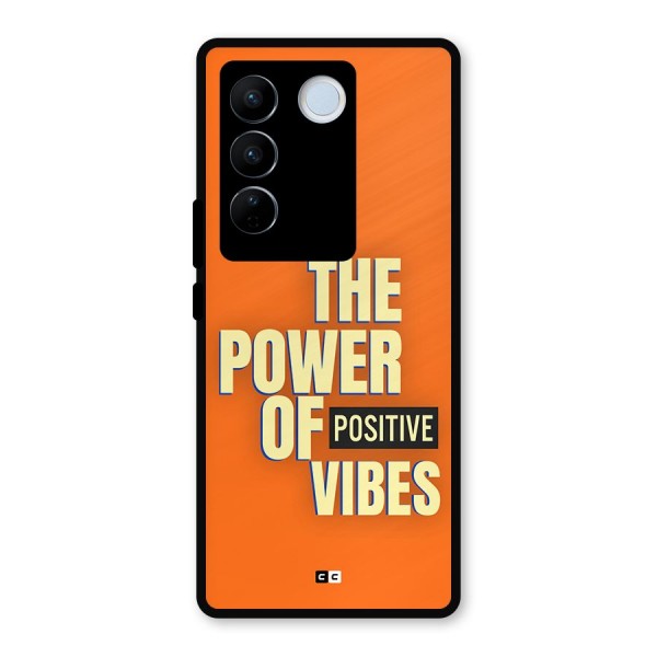 Upbeat Vibes Metal Back Case for Vivo V27