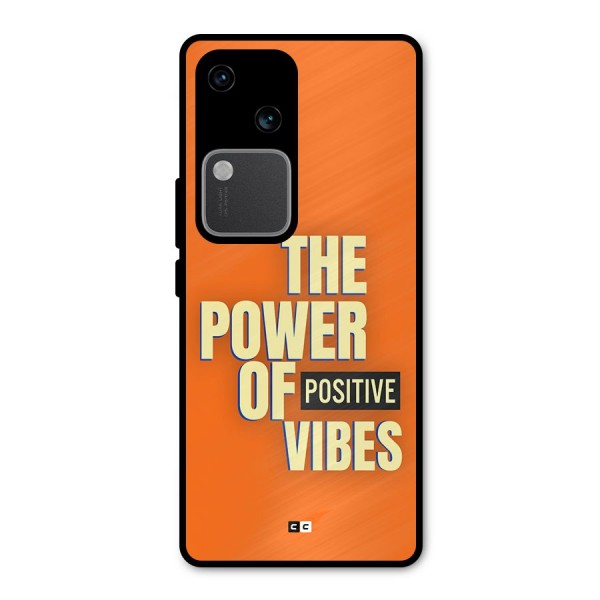 Upbeat Vibes Metal Back Case for Vivo V30