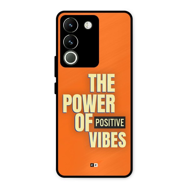 Upbeat Vibes Metal Back Case for Vivo Y200