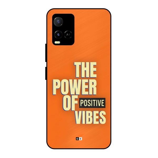 Upbeat Vibes Metal Back Case for Vivo Y21