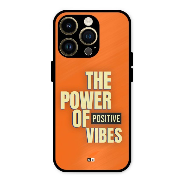 Upbeat Vibes Metal Back Case for iPhone 14 Pro