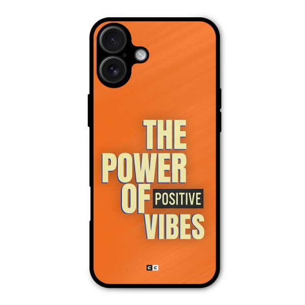 Upbeat Vibes Metal Back Case for iPhone 16 Plus