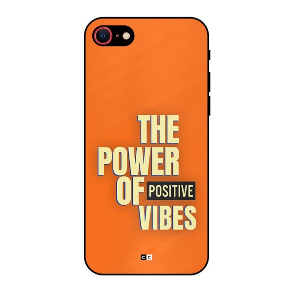 Upbeat Vibes Metal Back Case for iPhone 8