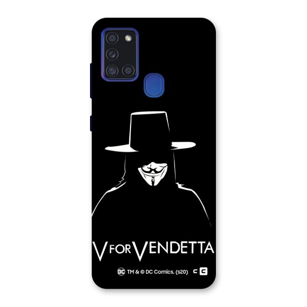 V for Vendetta Minimal Back Case for Galaxy A21s